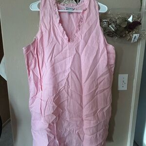 Tommy Bahama Light Pink Linen Sleeveless Tunic